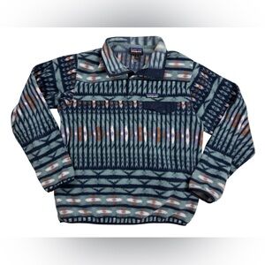 Patagonia Synchilla Kuta Klash Snap-T Fleece Women's Size M Vtg 25455 Sweater